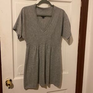 Empire waste v neck sweater dress